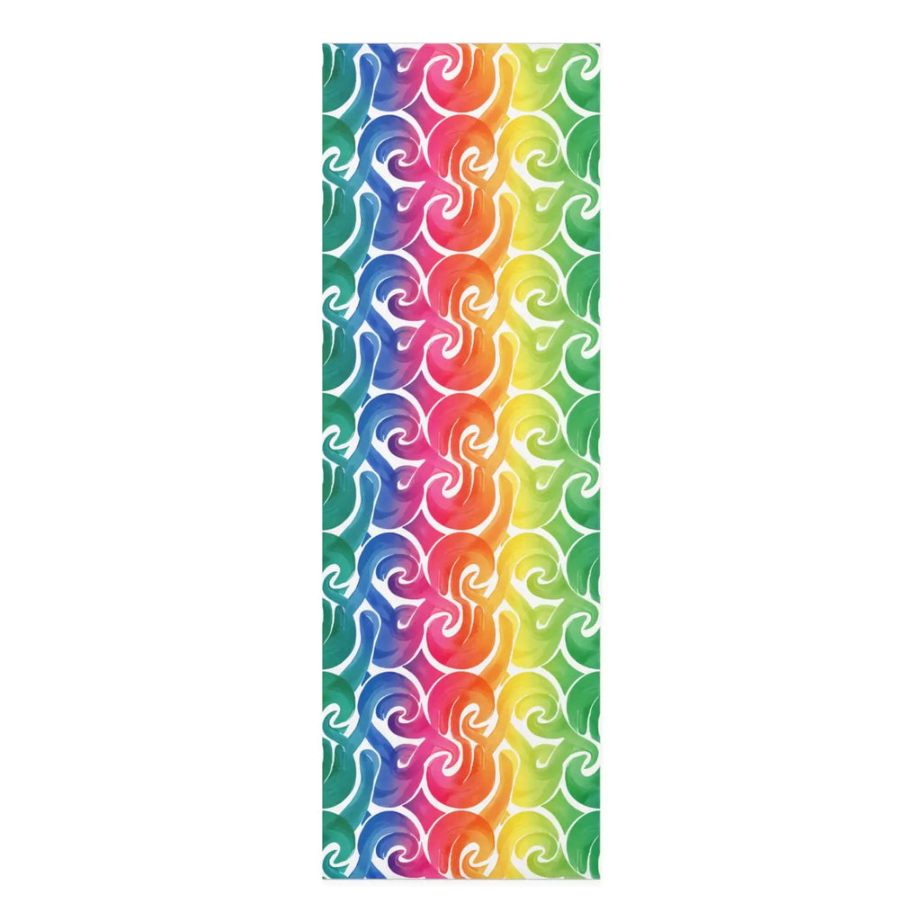 Rainbow Wave Foam Yoga Mat - Surf Design Non-Slip - DipaliZ