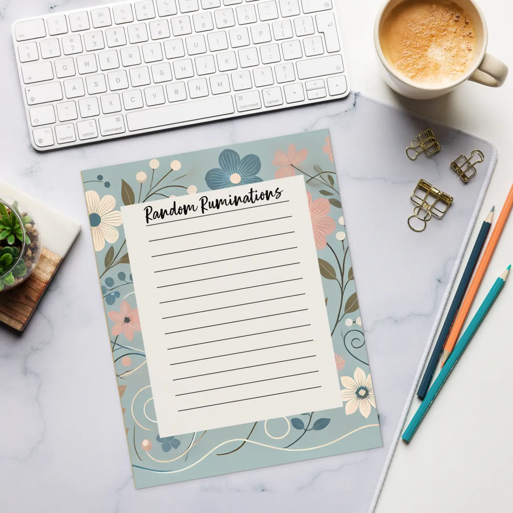 Ruled Floral Notepad - Blossom Vibes Design - DipaliZ