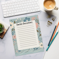 Ruled Floral Notepad - Blossom Vibes Design - DipaliZ