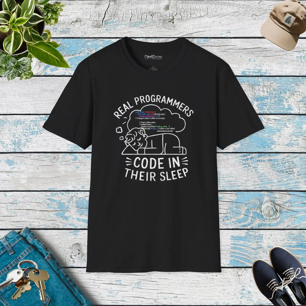 Real Programmers Code Tee - Ribbed Collar Comfort - DipaliZ