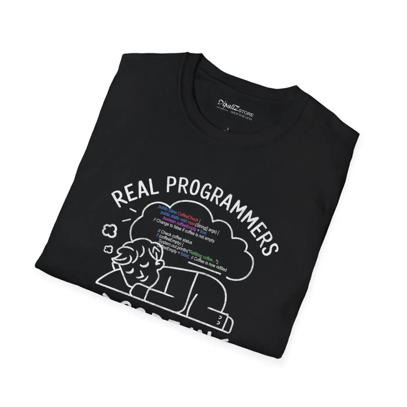 Real Programmers Code Tee - Ribbed Collar Comfort - DipaliZ
