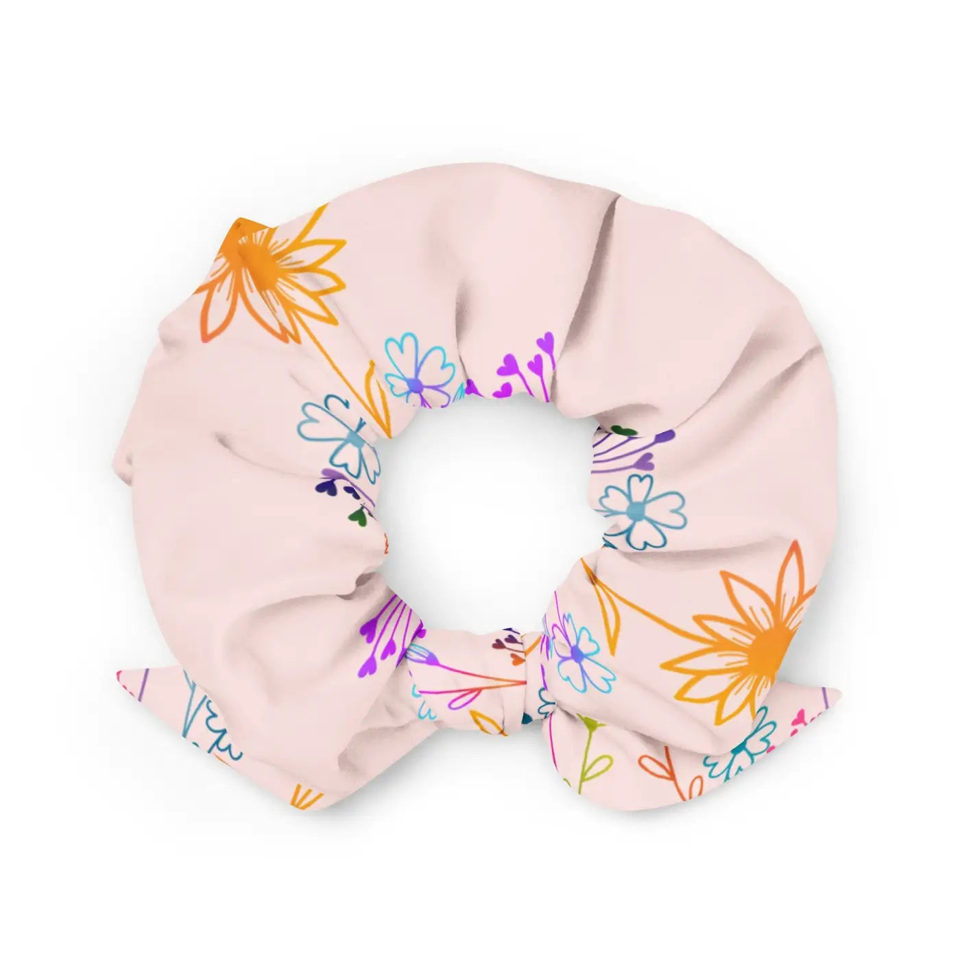 Recycled Scrunchie - Eco-Friendly One Size Pink - DipaliZ