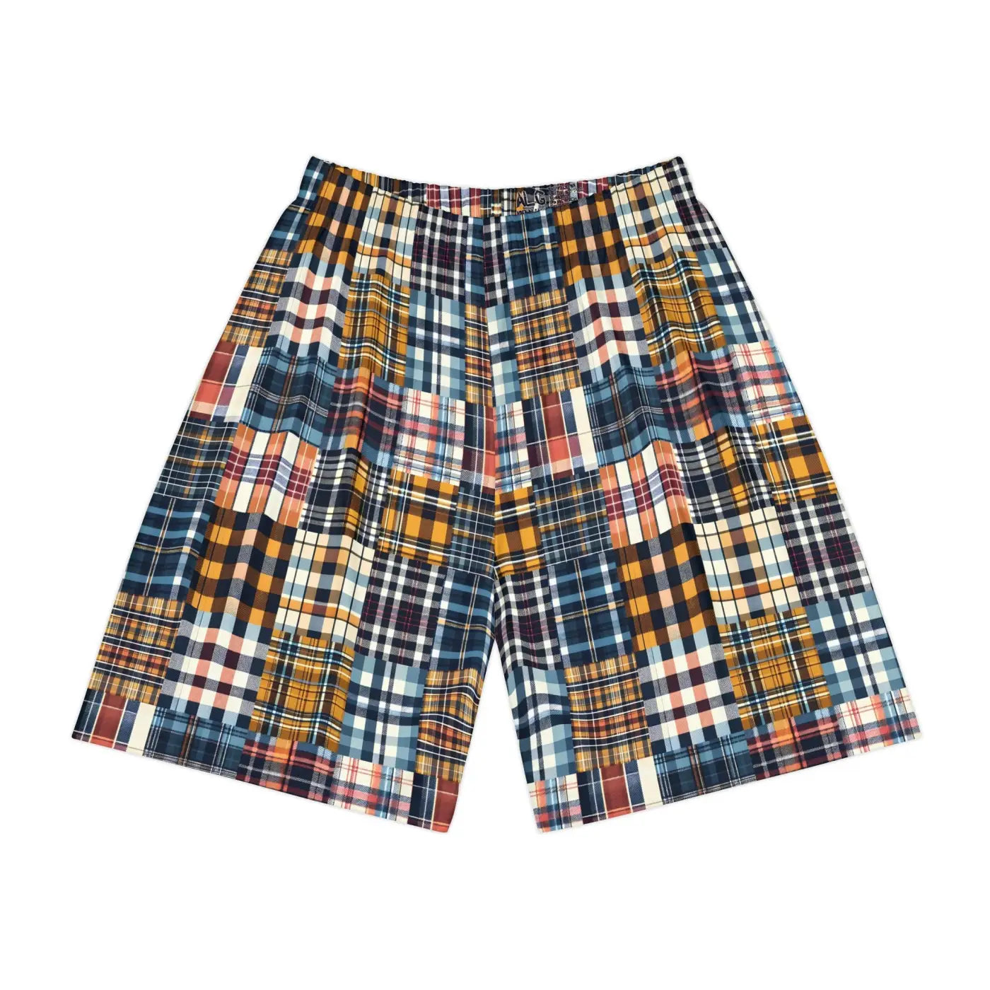 Plaid Pattern Sports Shorts - Vibrant Activewear - DipaliZ