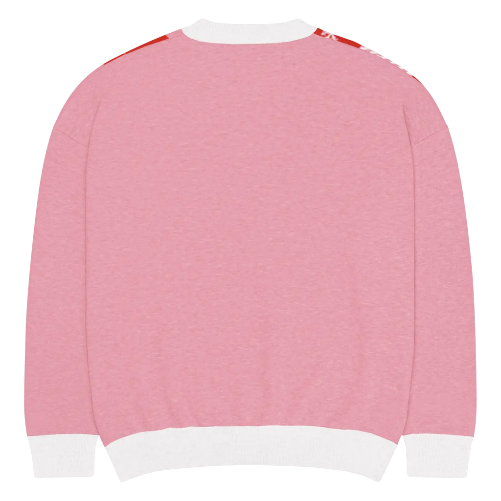 Red Buffalo Check Pattern Knitted Crew Sweater - DipaliZ