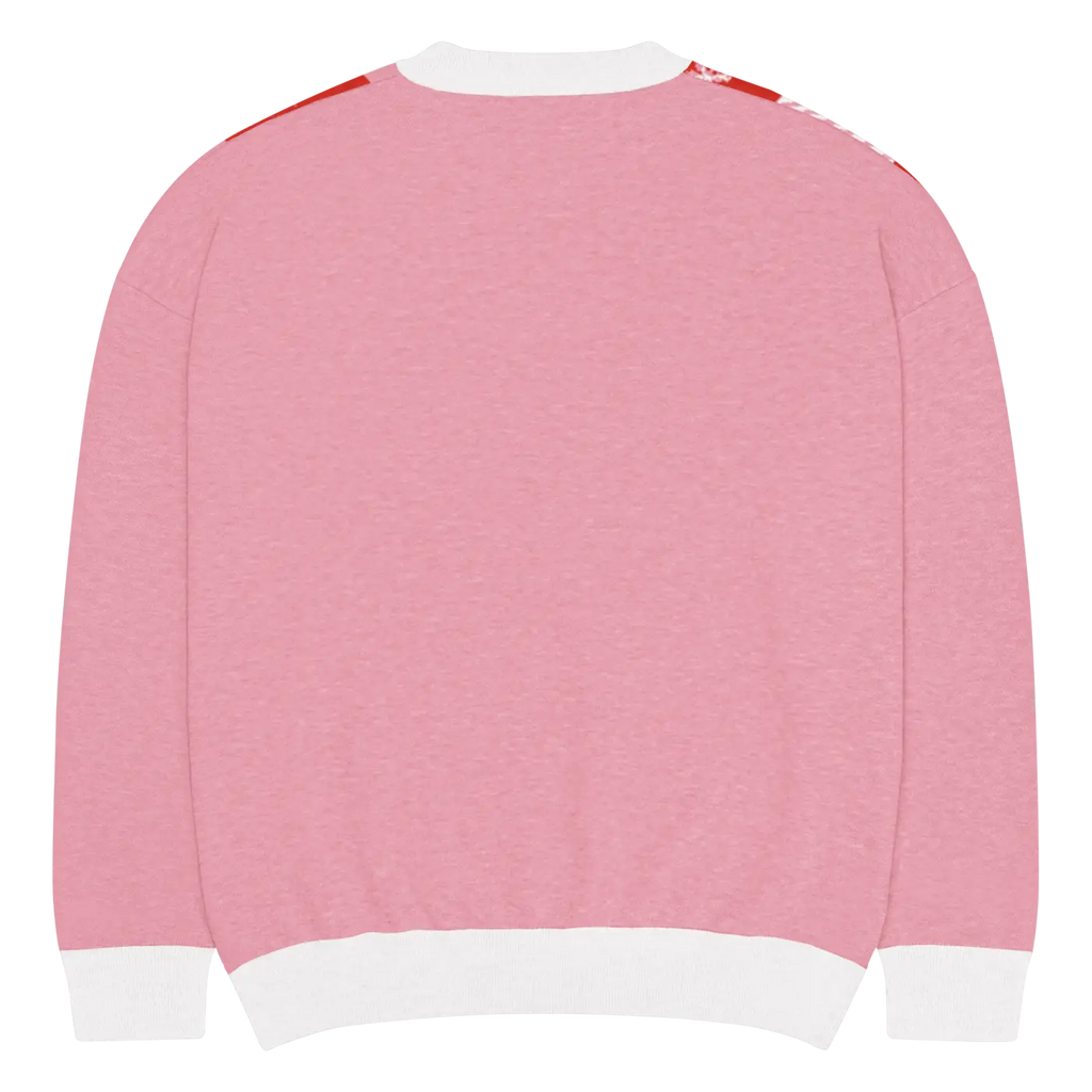 Red Buffalo Check Pattern Knitted Crew Sweater - DipaliZ