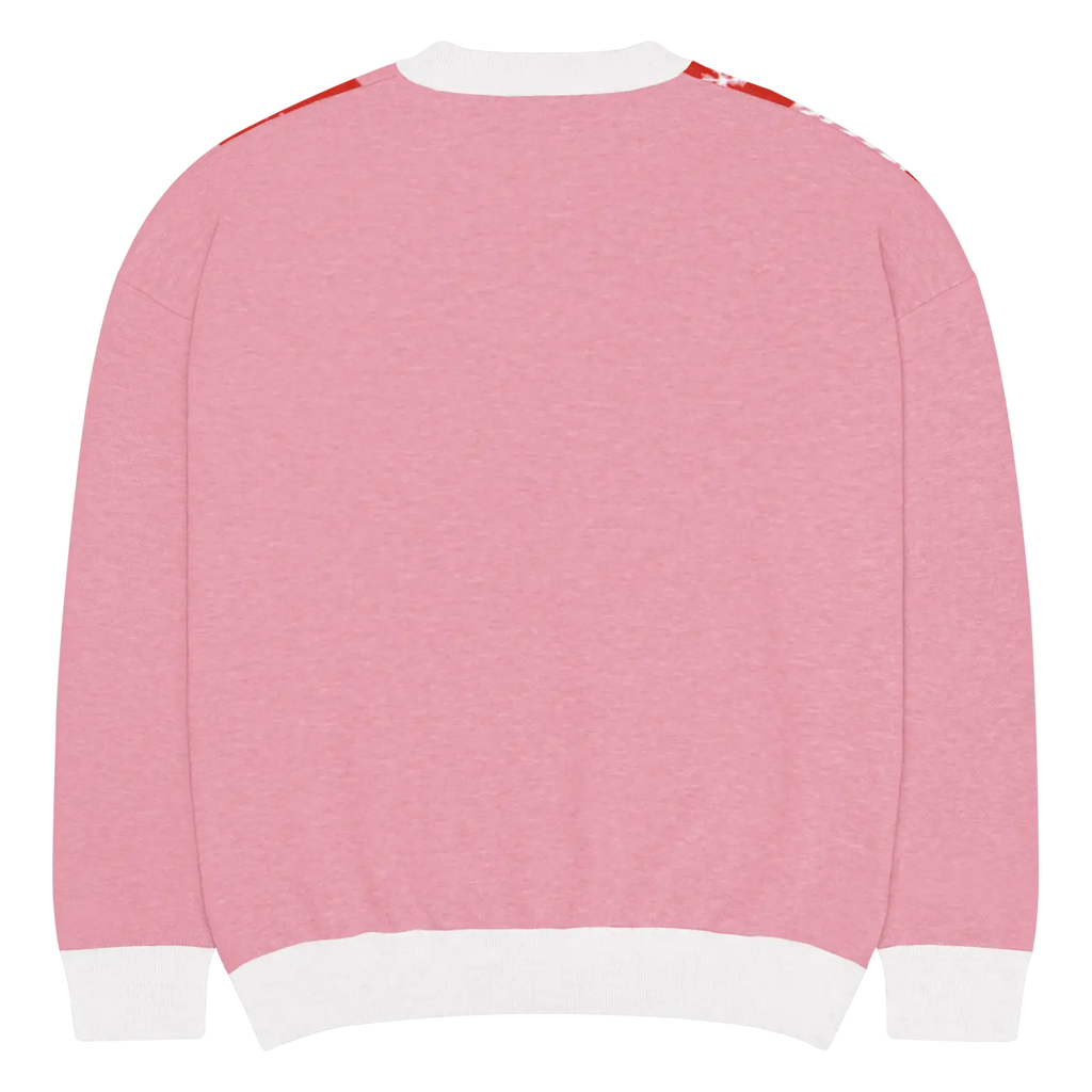 Red Buffalo Check Pattern Knitted Crew Sweater - DipaliZ