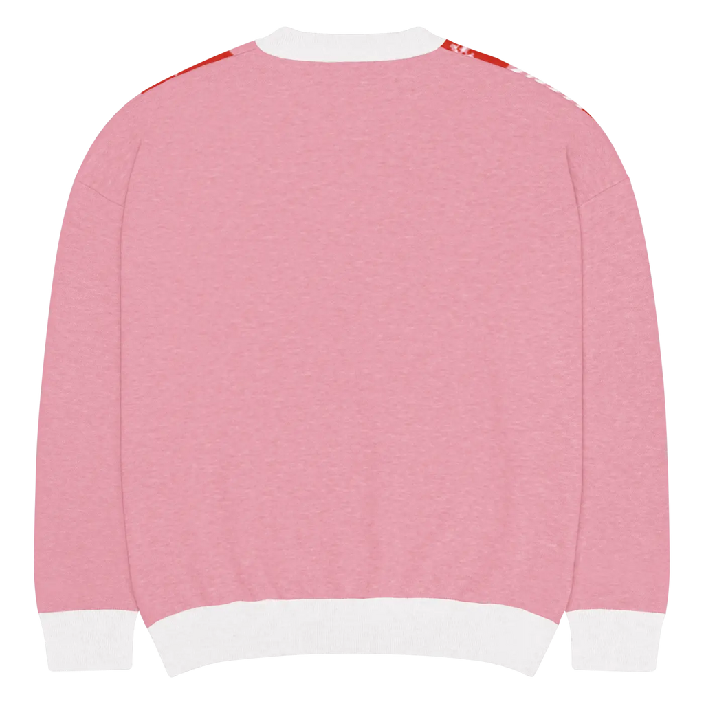 Red Buffalo Check Pattern Knitted Crew Sweater - DipaliZ