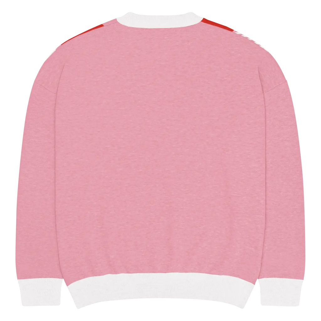 Red Buffalo Check Pattern Knitted Crew Sweater - DipaliZ