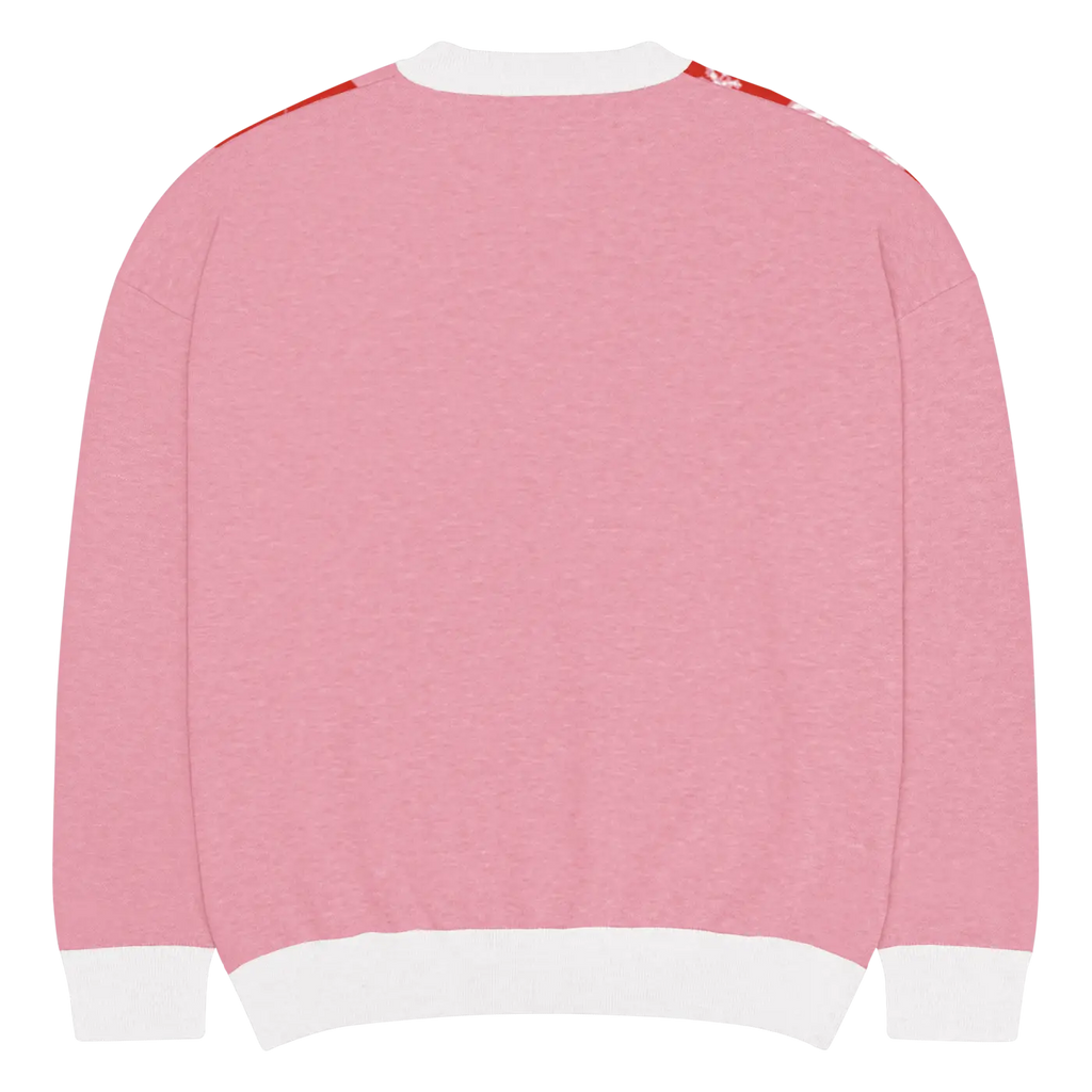 Red Buffalo Check Pattern Knitted Crew Sweater - DipaliZ