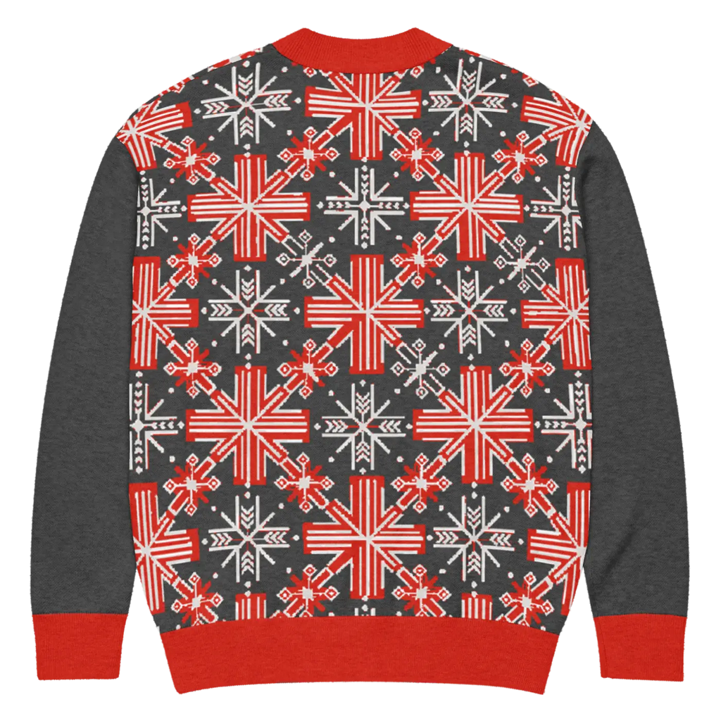 Red Colorblock Cardigan - Patchwork Sleeves Design - DipaliZ