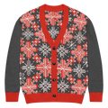 Red Colorblock Cardigan - Patchwork Sleeves Design - DipaliZ