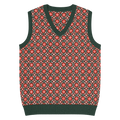 Pattern Knit Vest - Vintage Vibes Green Diamond - DipaliZ