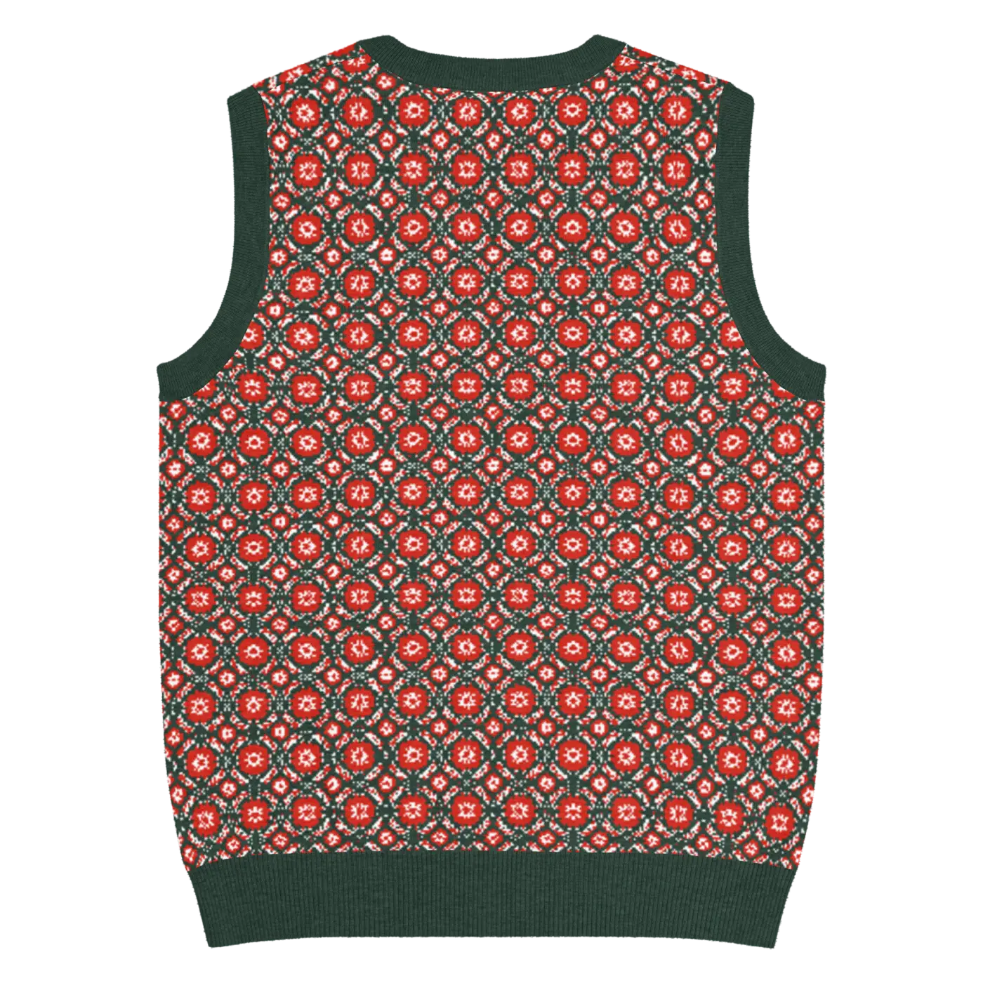 Pattern Knit Vest - Vintage Vibes Green Diamond - DipaliZ