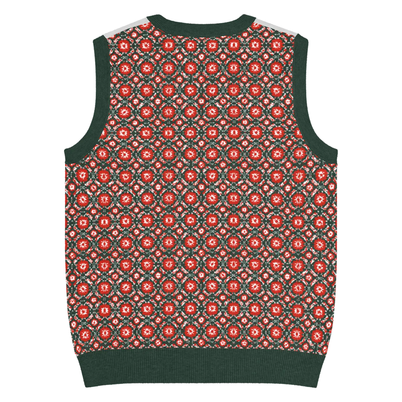 Pattern Knit Vest - Vintage Vibes Green Diamond - DipaliZ