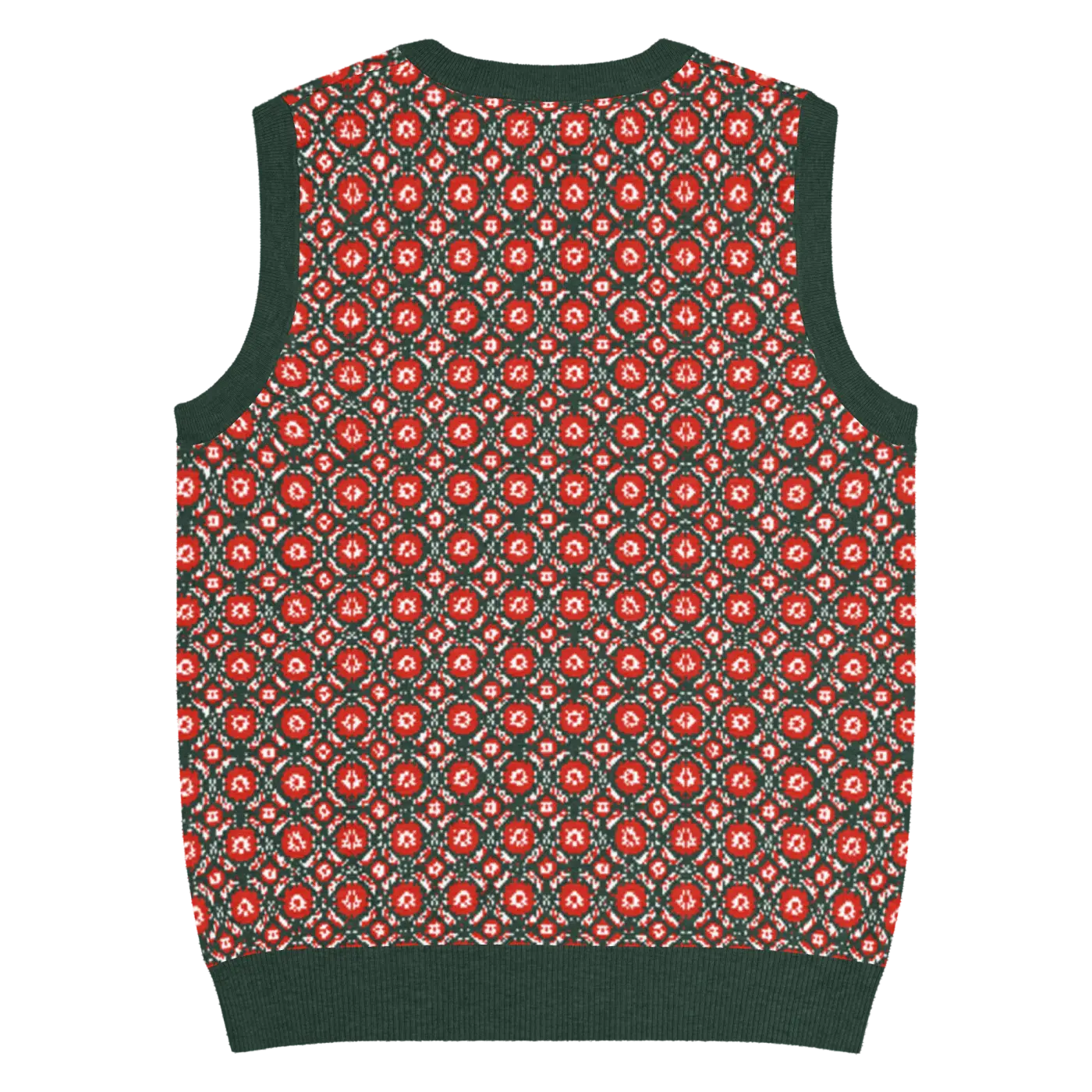 Pattern Knit Vest - Vintage Vibes Green Diamond - DipaliZ