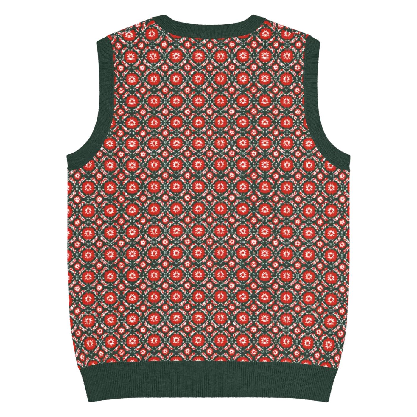 Pattern Knit Vest - Vintage Vibes Green Diamond - DipaliZ