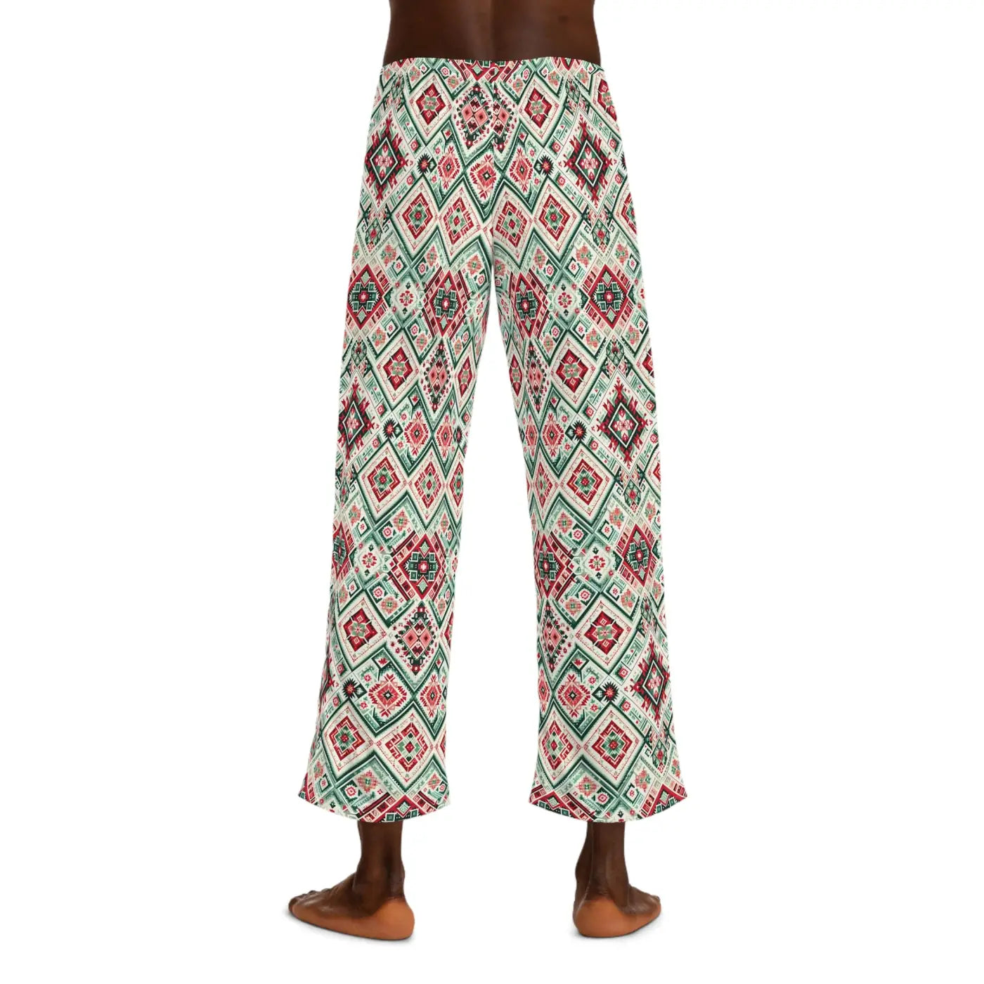 Festive Men's Pajama Pants - Holiday Polyester Jersey Knit - DipaliZ