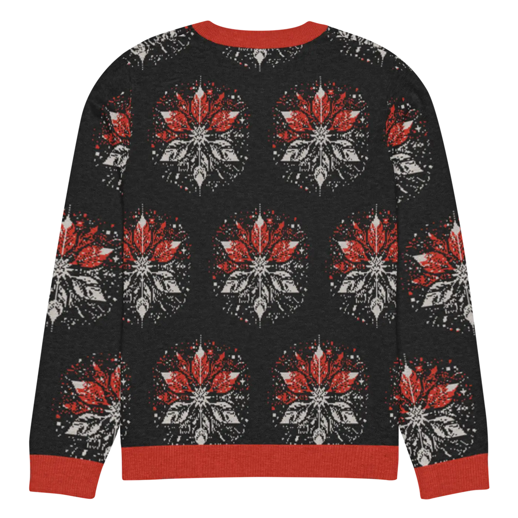 Grey Snowflake Crew Neck Sweater - Embrace Cozy Comfort - DipaliZ