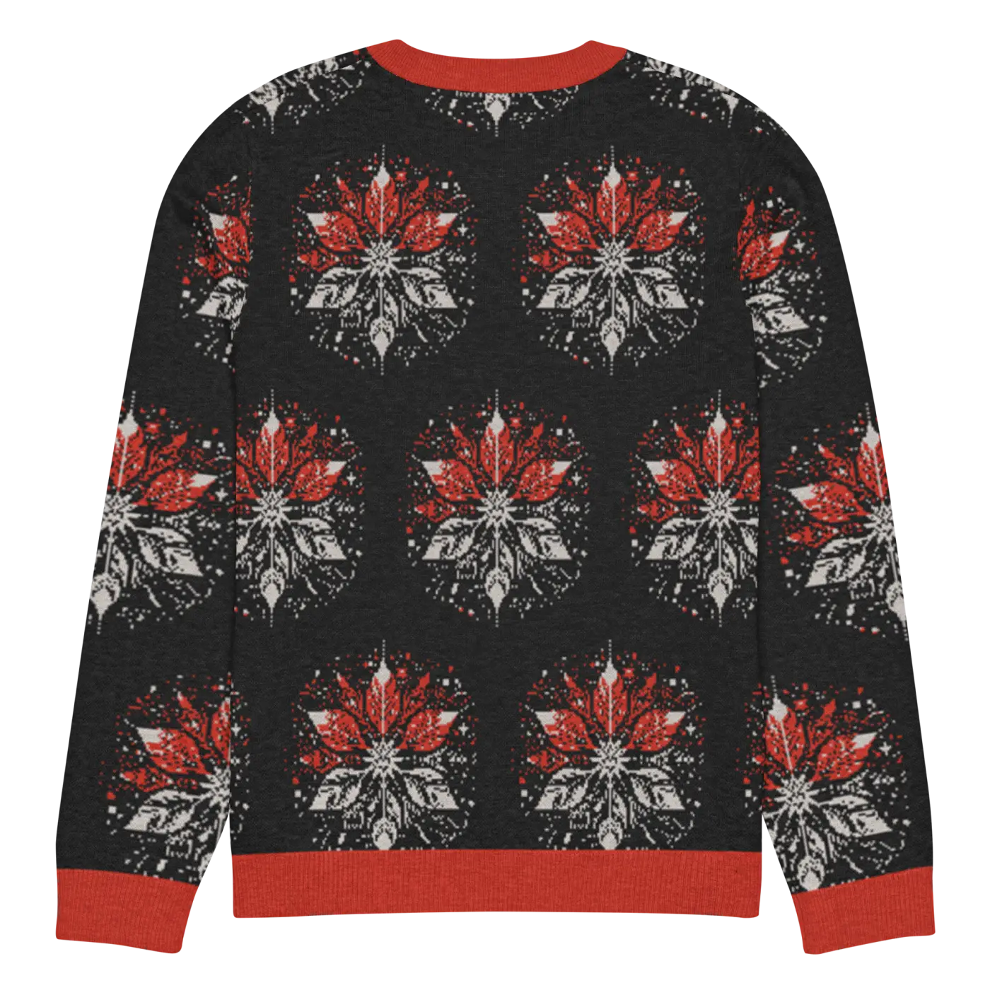 Grey Snowflake Crew Neck Sweater - Embrace Cozy Comfort - DipaliZ