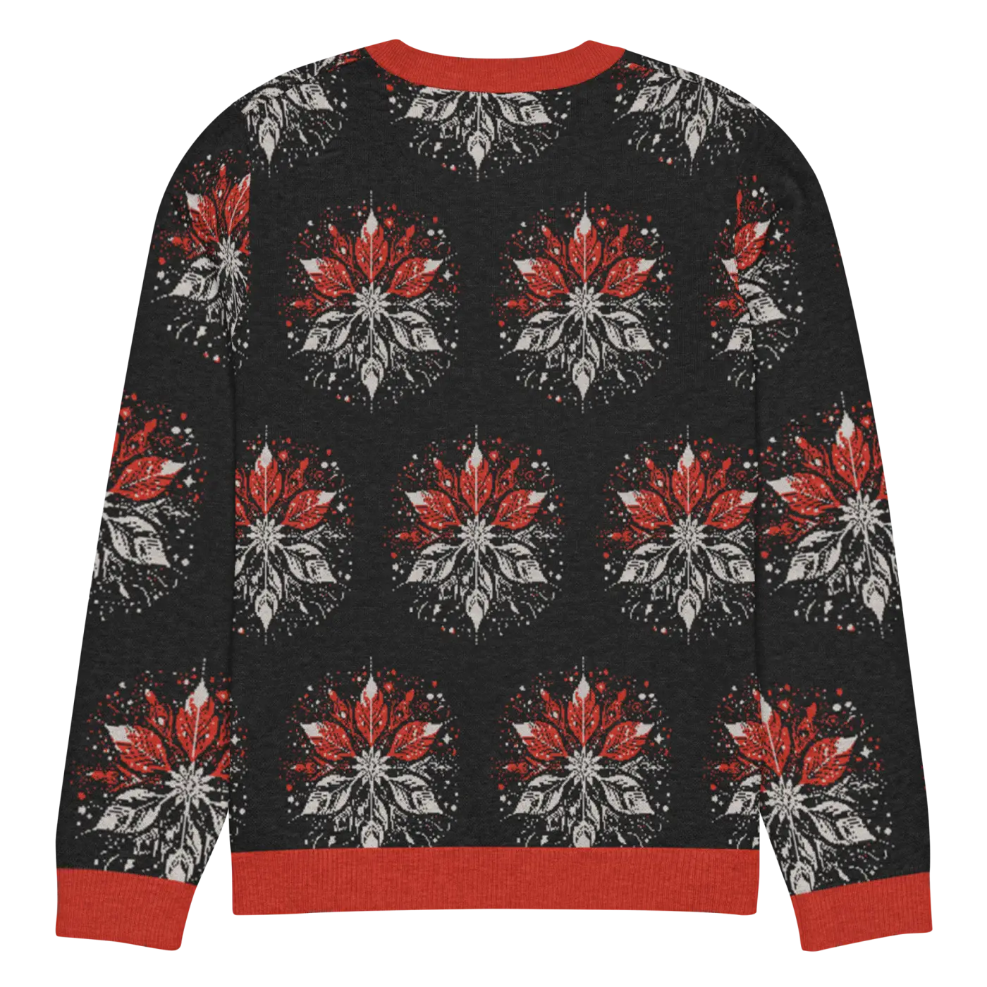 Grey Snowflake Crew Neck Sweater - Embrace Cozy Comfort - DipaliZ