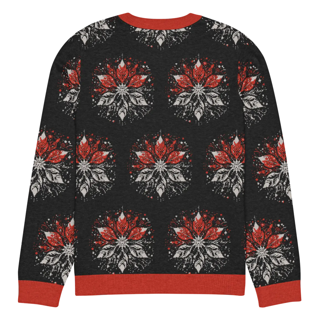 Grey Snowflake Crew Neck Sweater - Embrace Cozy Comfort - DipaliZ