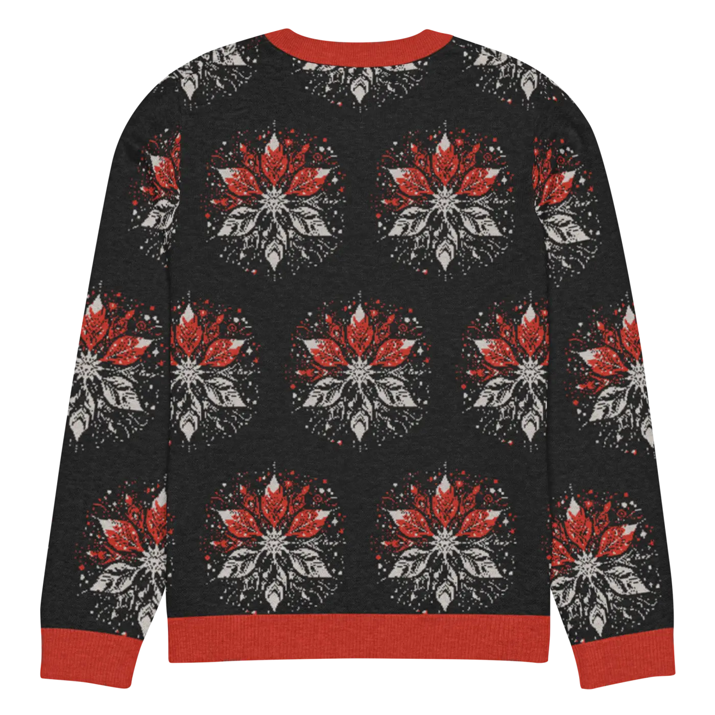 Grey Snowflake Crew Neck Sweater - Embrace Cozy Comfort - DipaliZ