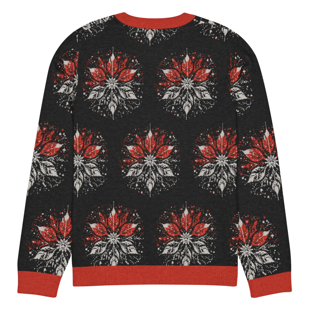 Grey Snowflake Crew Neck Sweater - Embrace Cozy Comfort - DipaliZ