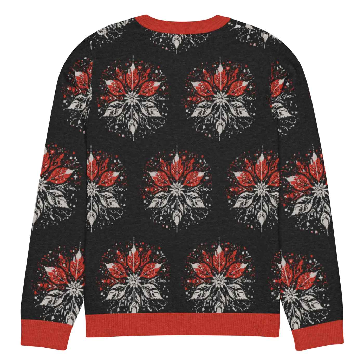 Grey Snowflake Crew Neck Sweater - Embrace Cozy Comfort - DipaliZ