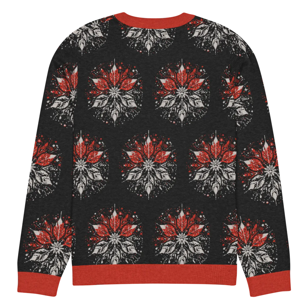 Grey Snowflake Crew Neck Sweater - Embrace Cozy Comfort - DipaliZ