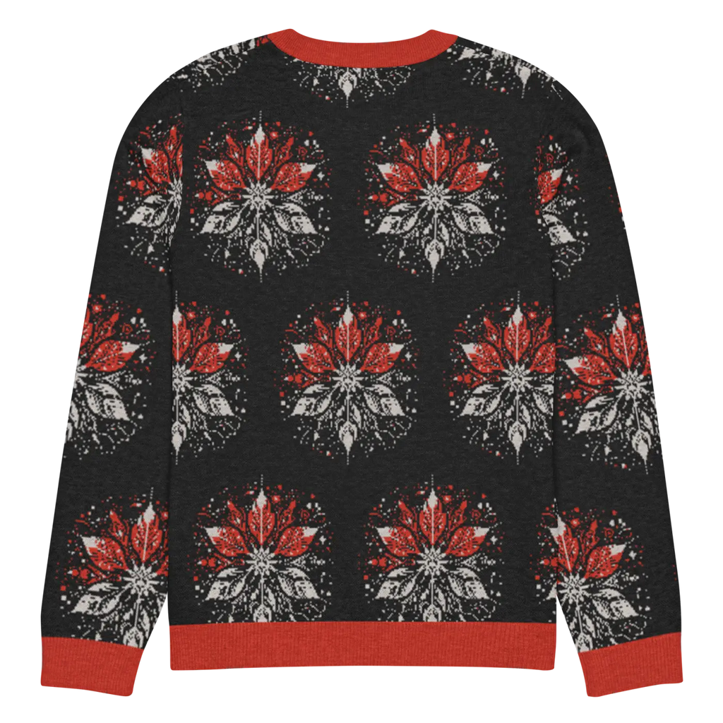Grey Snowflake Crew Neck Sweater - Embrace Cozy Comfort - DipaliZ