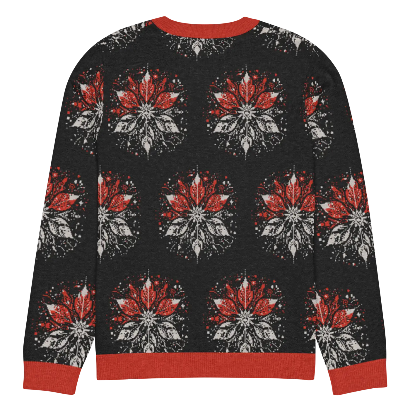 Grey Snowflake Crew Neck Sweater - Embrace Cozy Comfort - DipaliZ