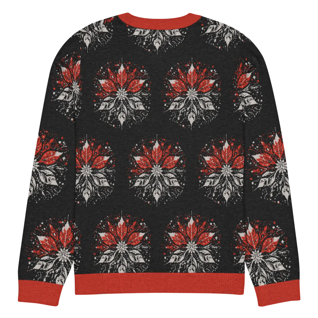 Grey Snowflake Crew Neck Sweater - Embrace Cozy Comfort - DipaliZ