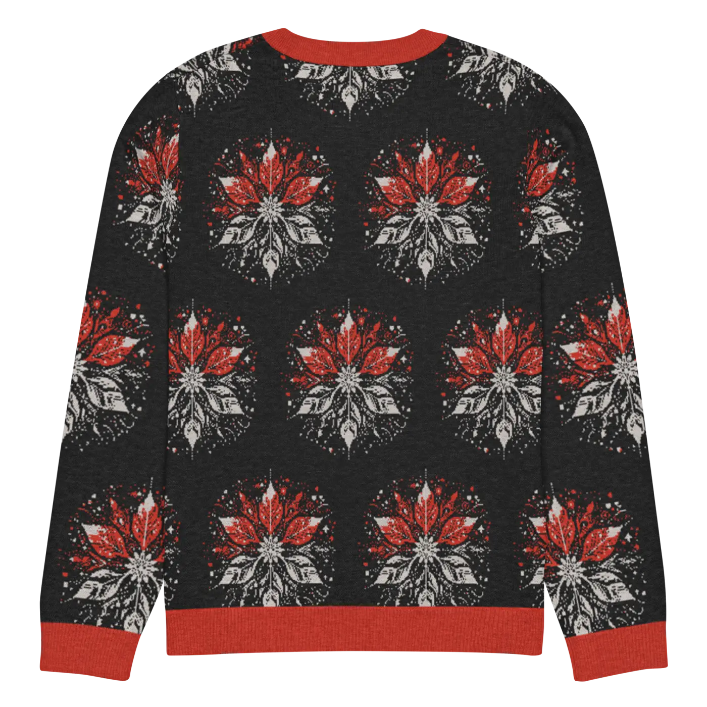Grey Snowflake Crew Neck Sweater - Embrace Cozy Comfort - DipaliZ