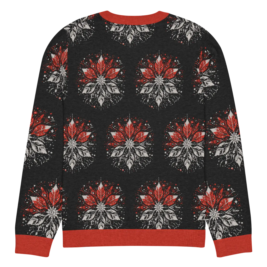 Grey Snowflake Crew Neck Sweater - Embrace Cozy Comfort - DipaliZ