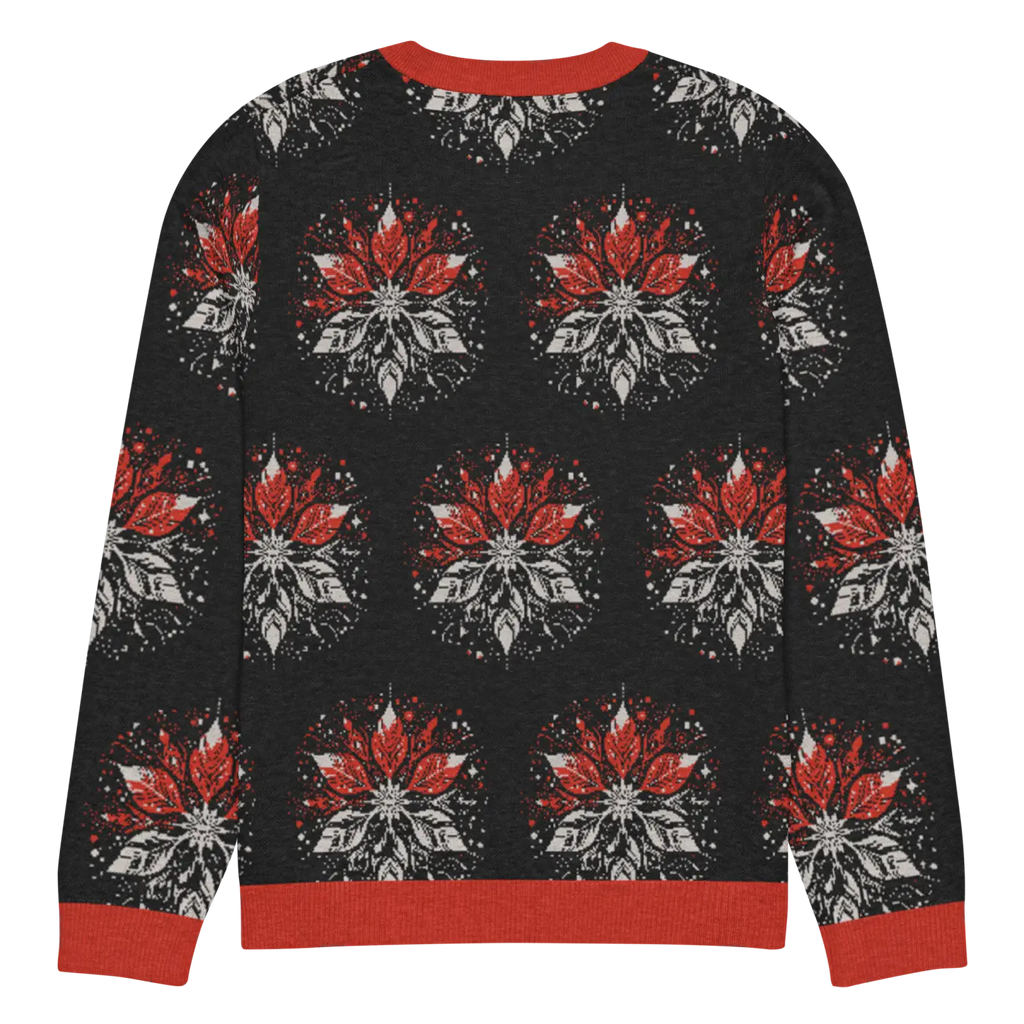 Grey Snowflake Crew Neck Sweater - Embrace Cozy Comfort - DipaliZ