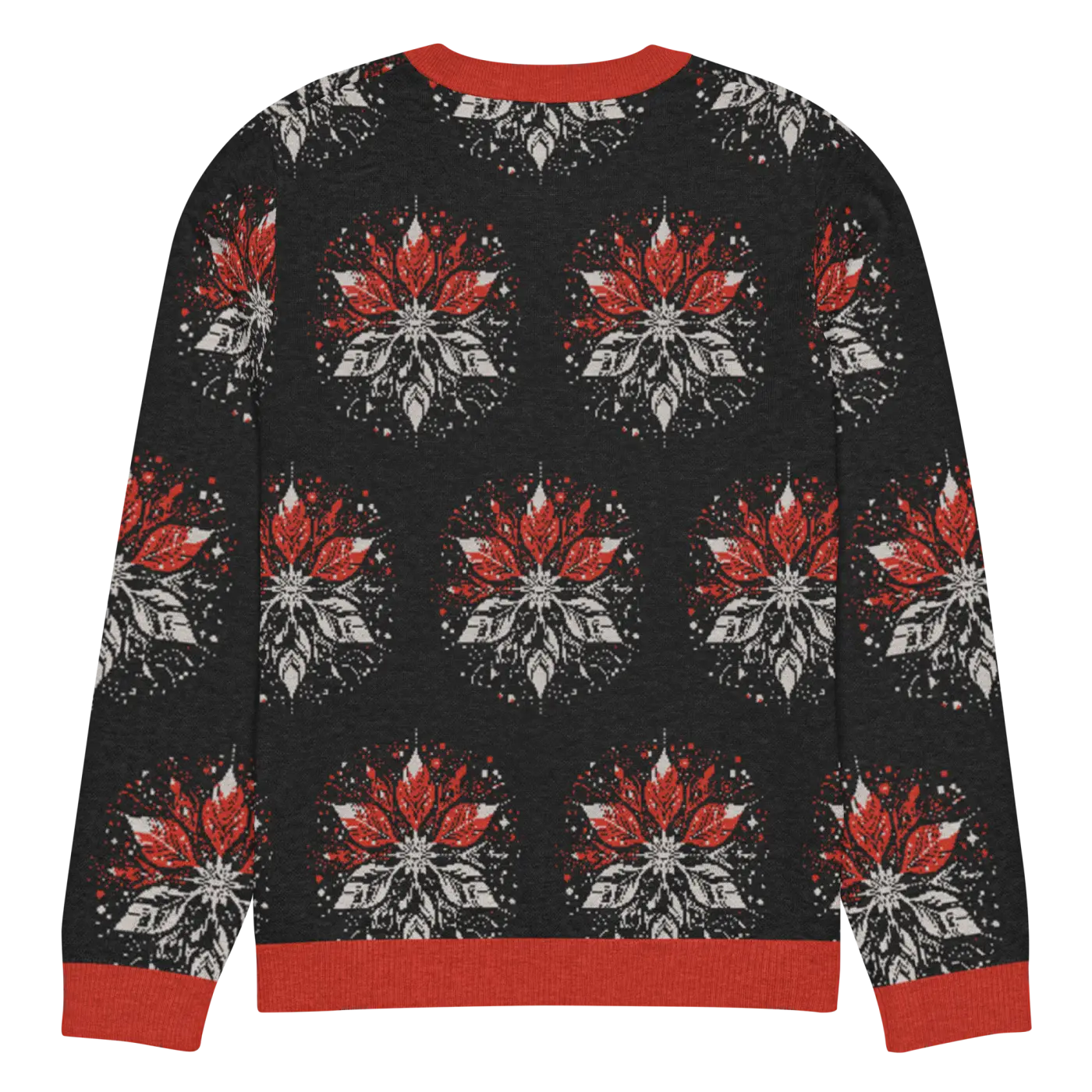 Grey Snowflake Crew Neck Sweater - Embrace Cozy Comfort - DipaliZ