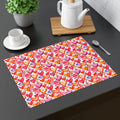 Red Hearts Cotton Placemats - Dining Table Decor - DipaliZ