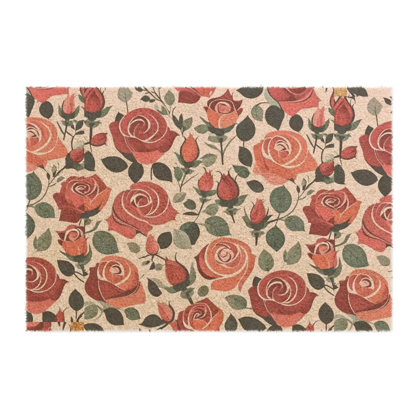 Tufted Coir Coconut Door Mat - Classic Welcoming Design - DipaliZ