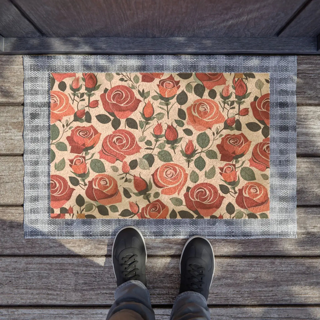 Tufted Coir Coconut Door Mat - Classic Welcoming Design - DipaliZ