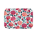 Red Rose Bath Mat - Plush Floral Bathroom Decor - DipaliZ