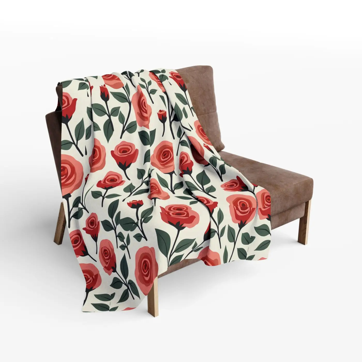 Roses Arctic Fleece Blanket - Soft Red Luxury Warmth - DipaliZ