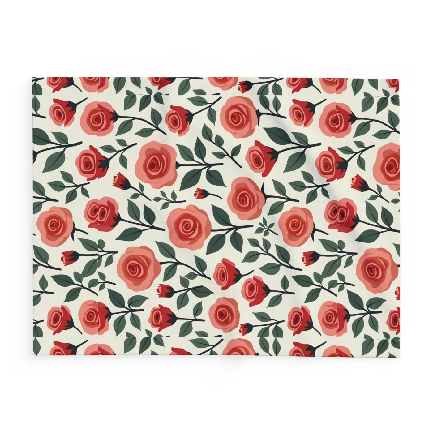 Roses Arctic Fleece Blanket - Soft Red Luxury Warmth - DipaliZ