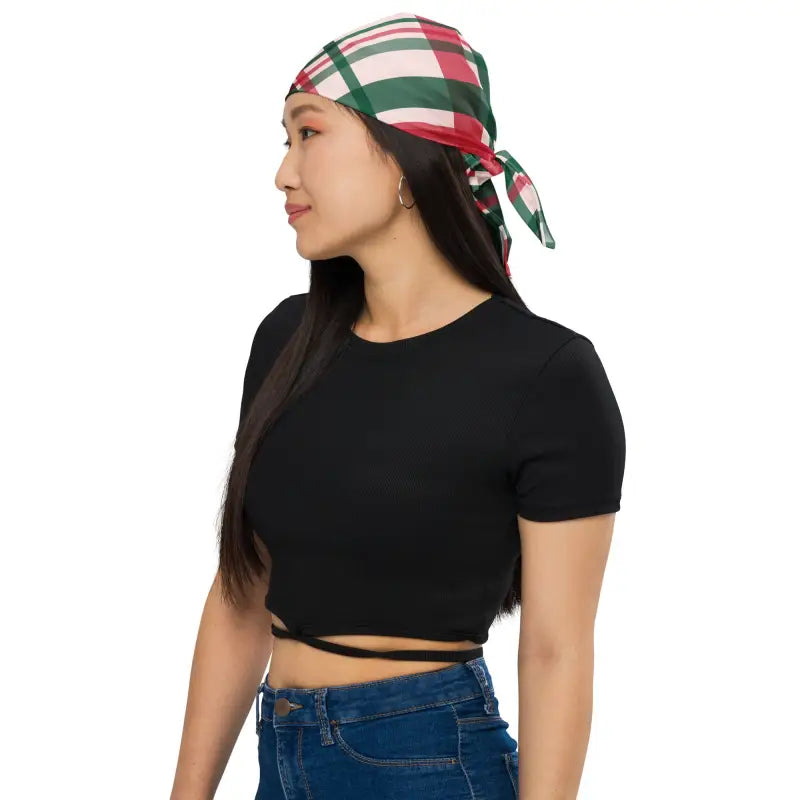 Red Striped Bandana - Eco-Friendly Gifts For Her - DipaliZ