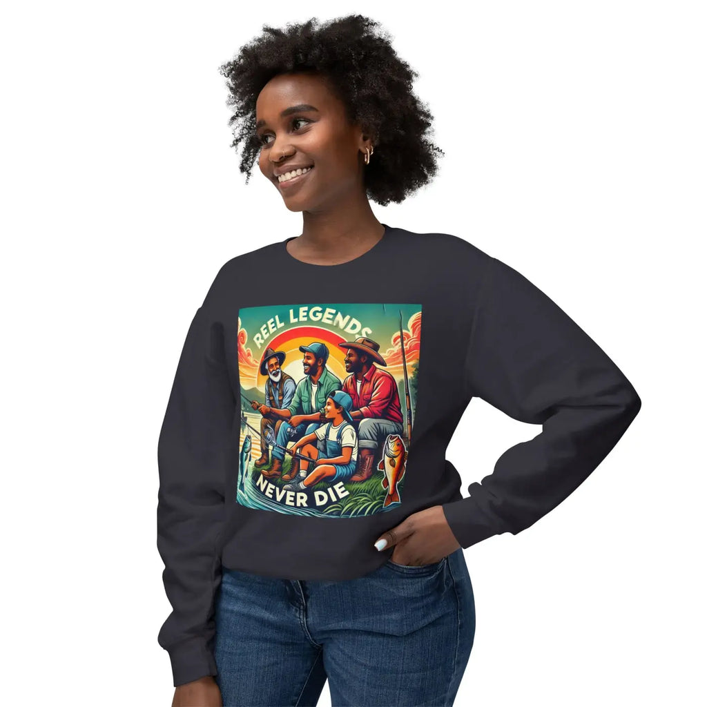 Reel Legends Lightweight Crewneck Sweatshirt - Ring-Spun Cotton - DipaliZ