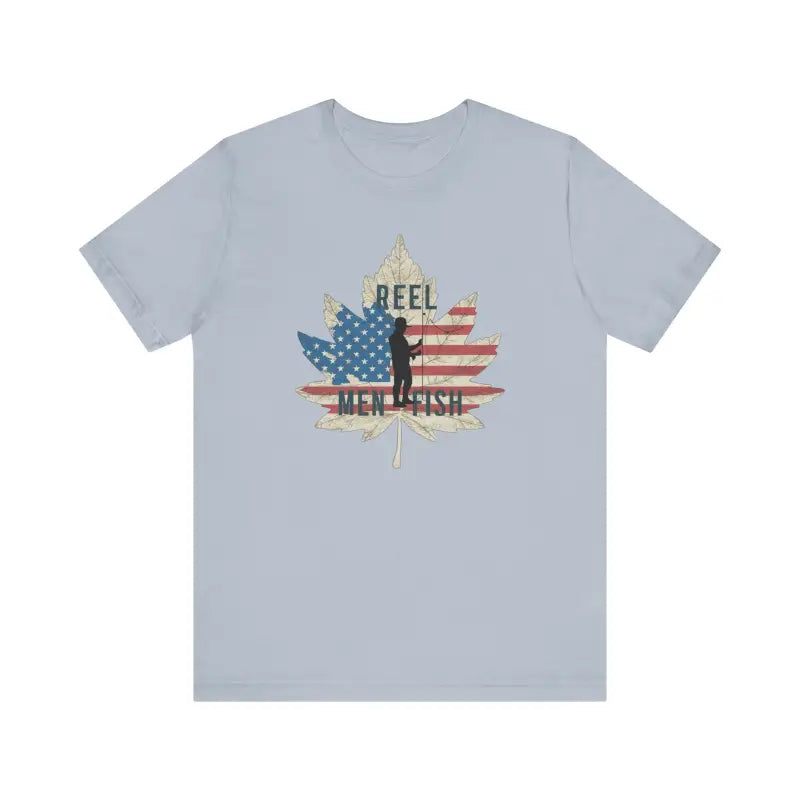 Patriotic Reel Men Fish Tee - 4th of July for Passionate Anglers - DipaliZ