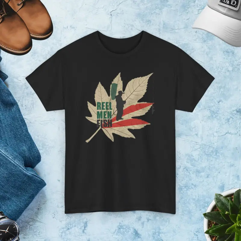 Reel Men Fish Tee - Durable Surface Comfort Design - DipaliZ