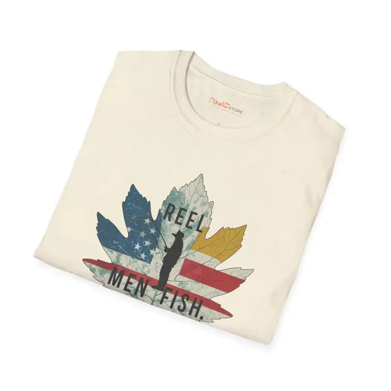 Reel Men Fish T-Shirt - Unisex Soft Tee for Fishing Days - DipaliZ