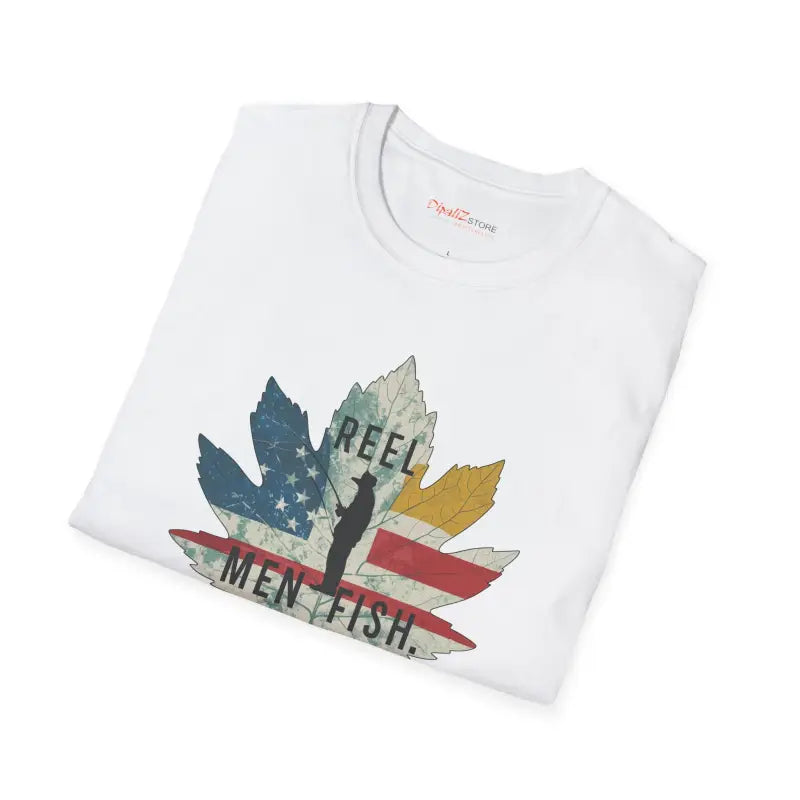 Reel Men Fish T-Shirt - Unisex Soft Tee for Fishing Days - DipaliZ