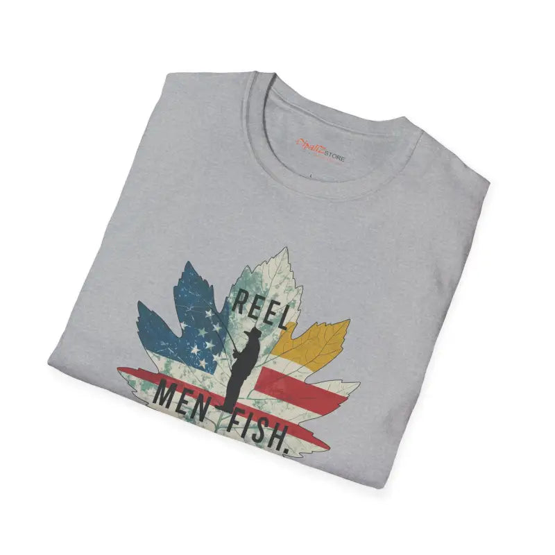 Reel Men Fish T-Shirt - Unisex Soft Tee for Fishing Days - DipaliZ