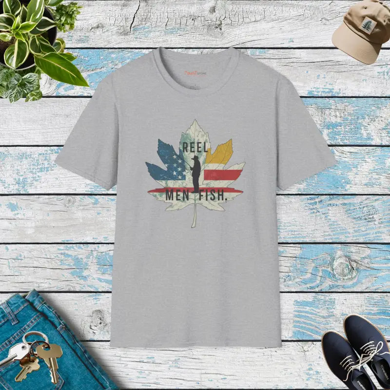 Reel Men Fish T-Shirt - Unisex Soft Tee for Fishing Days - DipaliZ